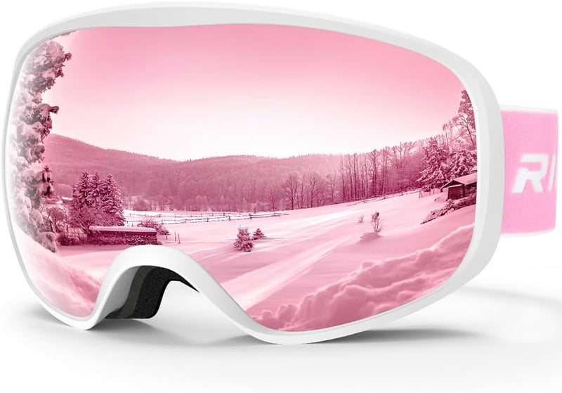 RIOROO Kids Ski Goggles for Boys Girls Aged 3-14, 100% UV Protection OTG Ski Goggles - Image 1
